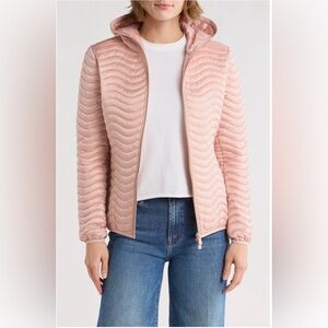 SAVE THE DUCK Blush Pink Quilted Puffer Jacket